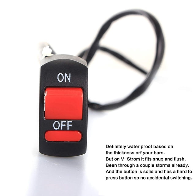 Interruptor Universal de botón de encendido y apagado para motocicleta, interruptor de luz antiniebla para manillar, linterna LED para cabeza DC 12V