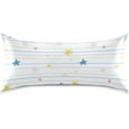 thumbnail image 3 of GZHJMY Colorful Stars Strips Satin Pillowcases for Hair and Skin Soft Like Silk Pillowcase, Satin Cooling Pillow Cases with Envelope Closure, Comfortable and Breathable, 20" x 26" Home Decor, 3 of 7