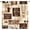 Coffee -9, variant on Vintage Cappuccino Coffee Curtains, Abstract American Latte Rustic Farmhouse Coffee Shop Watercolor Pattern Window Drapes for Kitchen Living Room Bedroom Cafe, 84x84 Inch