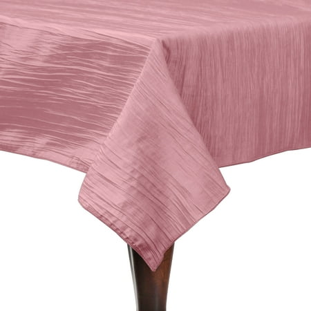 

Ultimate Textile (2 Pack) Crinkle Taffeta - Delano 50 x 120-Inch Rectangular Tablecloth - for Party Wedding Home Dining Hotel and Catering use Light Pink