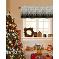 thumbnail image 3 of Valances for Windows, Abstract Grey Honeycomb Geometric Gradient Art Rod Pocket Short Window Valance Curtains Holiday Window Treatment for Kitchen Living Room Bathroom, 54"x18", 3 of 7