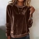 thumbnail image 1 of Karight Vintage Corduroy Shirts for Women Spring Fall Long Sleeve Crew Neck Top Casual Classic Fit Comfy Trendy Basic Pullovers, 1 of 5