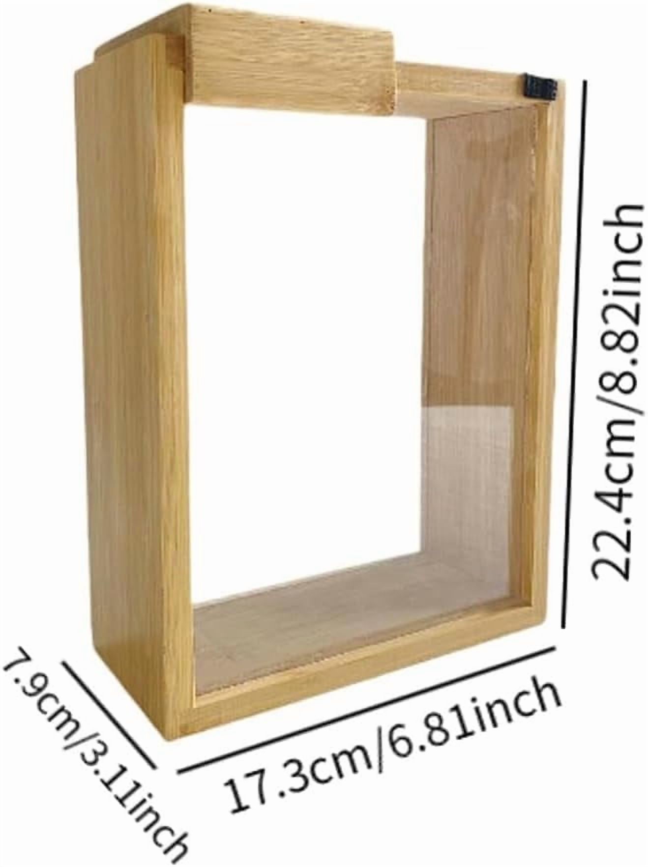 Wooden Cereal Storage Box, Airtight Pantry Bins Container with Lids, Dry Food Dispenser 101oz, for Kitchen Organization Cereal, Sugar, Nut, Coffee Bean, Tea, Pasta, Flour, Nuts, Oat, (3pcs)