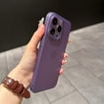 thumbnail image 1 of 0.3mm Ultra Thin Matte Case For iPhone 16 15 14 13 12 11 Pro Max Plus Mini Silicone Soft Candy Color Transparent Cover Luxury Dark purple for iphone11ProMax(6.5"), 1 of 6