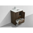 thumbnail image 3 of Kubebath Dolce 24" Rose Wood Modern Bathroom Vanity with White Quartz Countertop, 3 of 5