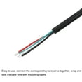 thumbnail image 5 of Uxcell Cable de audio de 4 polos de jack hembra de 3.5 mm a cable desnudo de 0.30 m, paquete de 4, 5 of 5