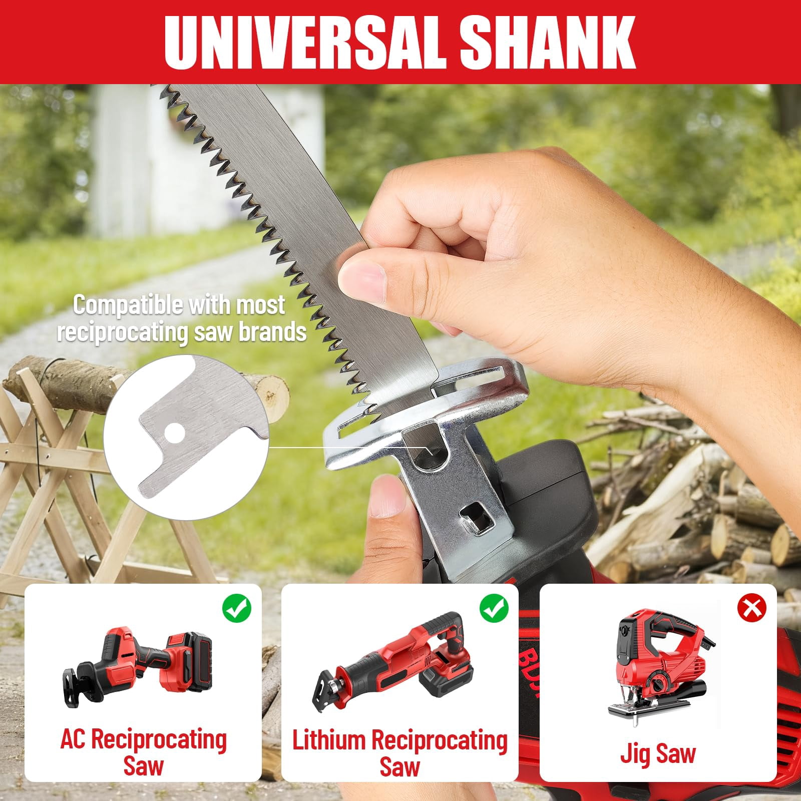 15-Inch Japanese Teeth Reciprocating Saw Blades, 6TPI for Wood & Tree Cutting, 3 Pieces