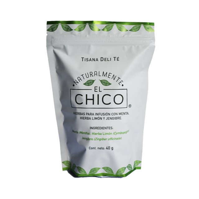 Tisanas Naturales NATURALMENTE EL CHICO 40 gr Té con Menta Hierba Limón y Jengibre