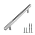 thumbnail image 2 of Modket M1610 Modern Euro Bar Cabinet Handle 304 Stainless Steel — 8-3/4" Overall Length, 6-1/4" (160mm) Hole Centers, Brushed Nickel— 10-Packs, 2 of 6