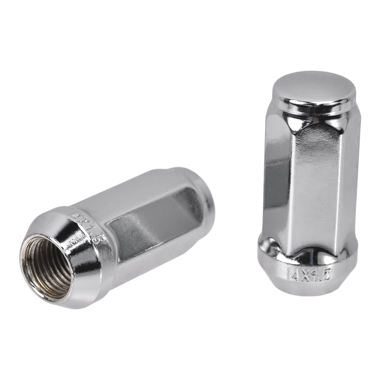 Hex Autoparts 32PCS 14x1.5 Chrome Lug Nuts for Chevrolet GMC Silverado Sierra 2500 HD 1999-2023