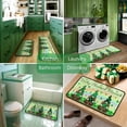 thumbnail image 4 of St. Patrick''s Day Gnomes Kitchen Rugs Set 2 Pieces Non-Slip Green Kitchen Floor Rug and Mat Cushioned Kitchen Runner Rug for Indoor Holiday Decor 17"x47"+17"x30", 4 of 6