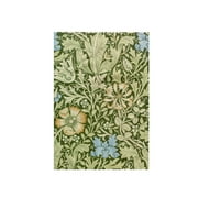 3dRose, Image of William Morris Green And Blue Floral Pattern, 15x22 Hand Towel