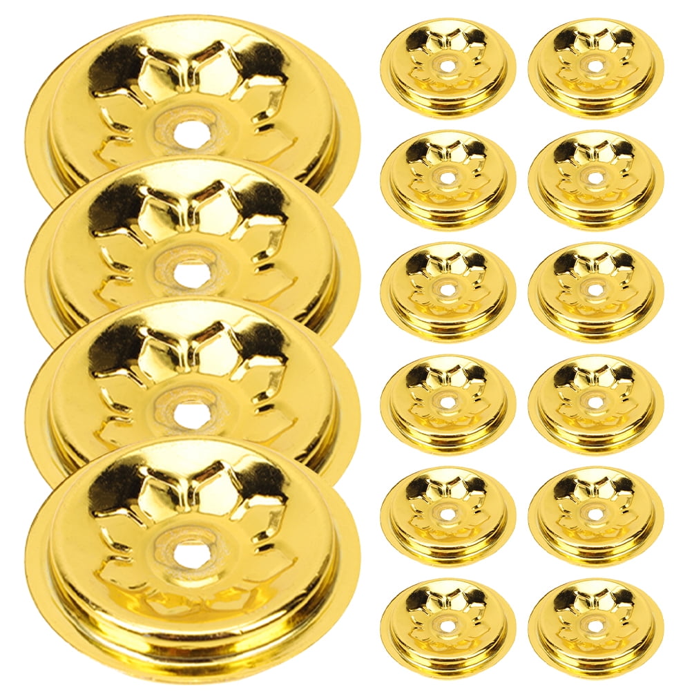 16Pcs Floating Wicks Holder Butter Lamp Wick Holder Buddha Light Stand