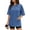 Blue, variant on MOYIKO Oversized T Shirts for Women Half Sleeve Crewneck Loose Fit Tees Summer Tops with Pockets