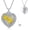 13-Clover Heart Urn, variant on Dorunmo Sunflower Urn Necklace for Ashes Sterling Silver Cremation Jewelry Forever in My Heart Keepsake Necklace for Women