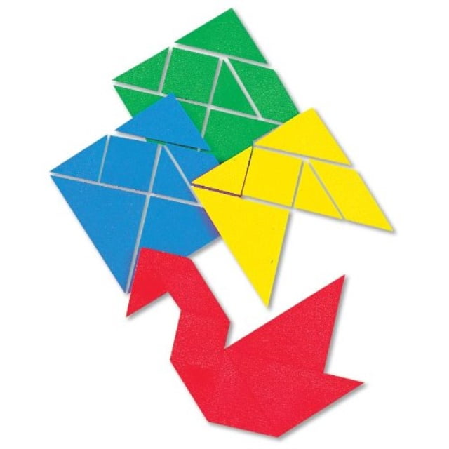 hand2mind small plastic tangrams, manipulative set for math puzzles
