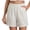 White, variant on JYnXIANTI Womens Shorts Elastic High Waist Loose Breathable Shorts Comfy Cotton Linen Shorts Cute Casual Summer Clothes