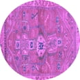 thumbnail image 1 of Ahgly Company Indoor Round Abstract Purple Modern Area Rugs, 5' Round, 1 of 4