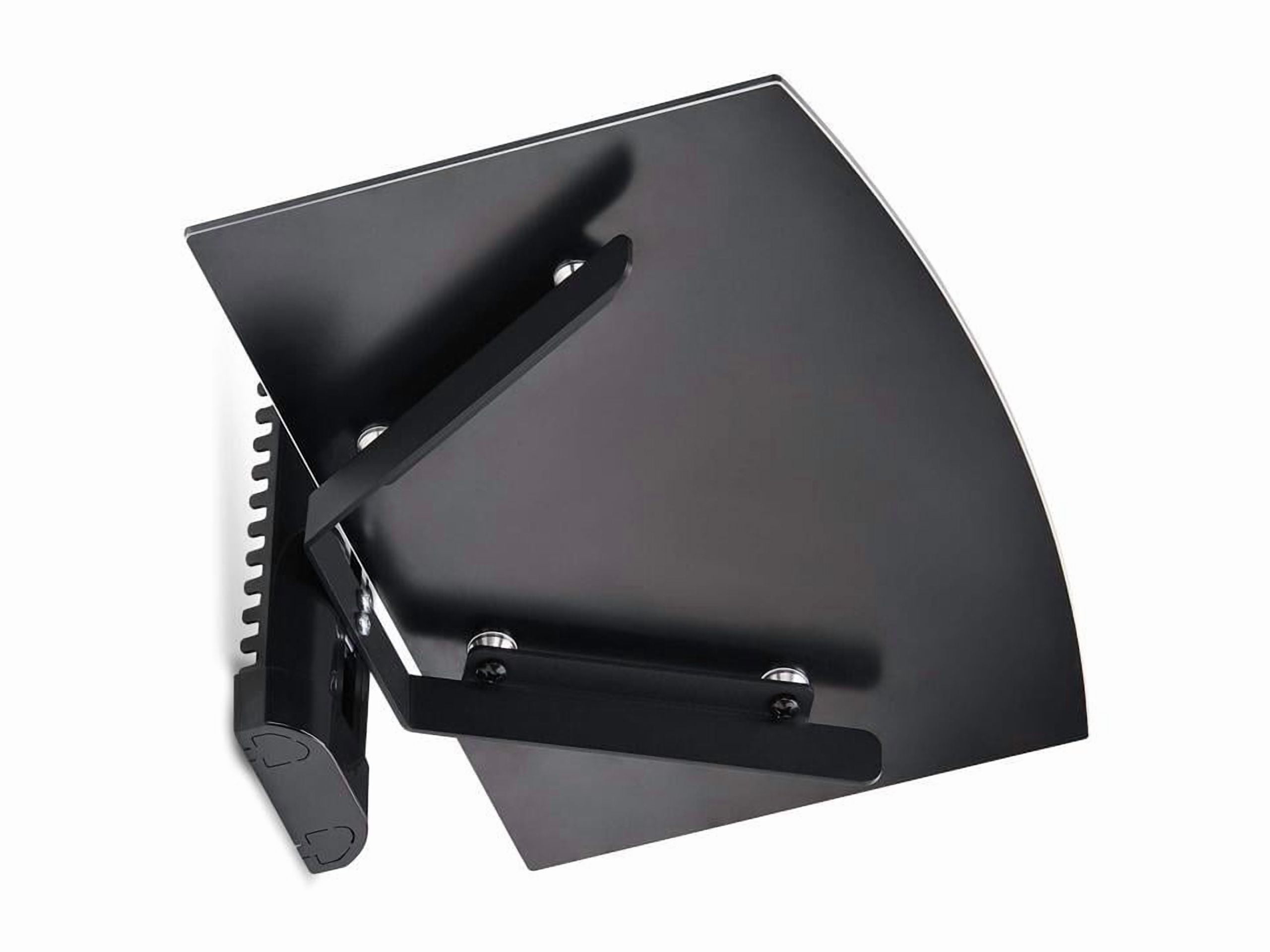 StarTech Floating Wall-Mounted AV Shelf, Adjustable Height Shelf For Under TV, Organize A/V Equipment On Black Tempered Glass Shelf (1B-WALL-MOUNT-SHELF)