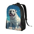 thumbnail image 2 of Fotbe Starry Sky Cloud Bulldog Travel Laptop Backpack, Business Slim Sturdy Laptops Backpack, Water Resistant College School Computer Bag Gift for Men & Women Fits 15.6 Inch Notebook, 2 of 8