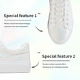thumbnail image 4 of FOSDUO Women's Glitter Platform Sneakers Bling Thick Sole Rhinestone Sequin Lace-Up Non-Slip Breathable Casual Shoes for Wedding Party Daily Wear(White Glitter,US5), 4 of 7