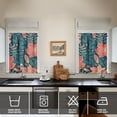 thumbnail image 4 of Nature-Inspired Hawaiian Kitchen Curtains Set 27.5x36in Polyester Valance and Tiers, Botanical Leaf Window Curtains for Small Kitchen or Tropical-Style Spaces, 4 of 6