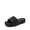 BLACK, variant on Women Platform Slides Sandals Espadrilles Slip On Low Wedge Summer Open Toe Bohemia Dressy Beach Vacation Shoes