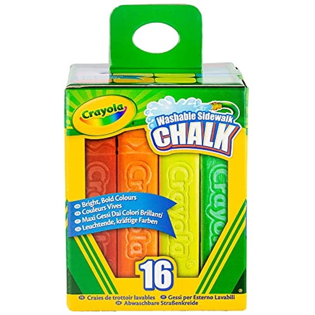 Tiza Lavable Para aceras Crayola Juguete Al Aire libre Regalo Para niños 16 Count