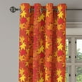 thumbnail image 3 of Ambesonne Orange Grommet Curtain, Nature Designs, 50" x 63", Burnt Orange, 3 of 6