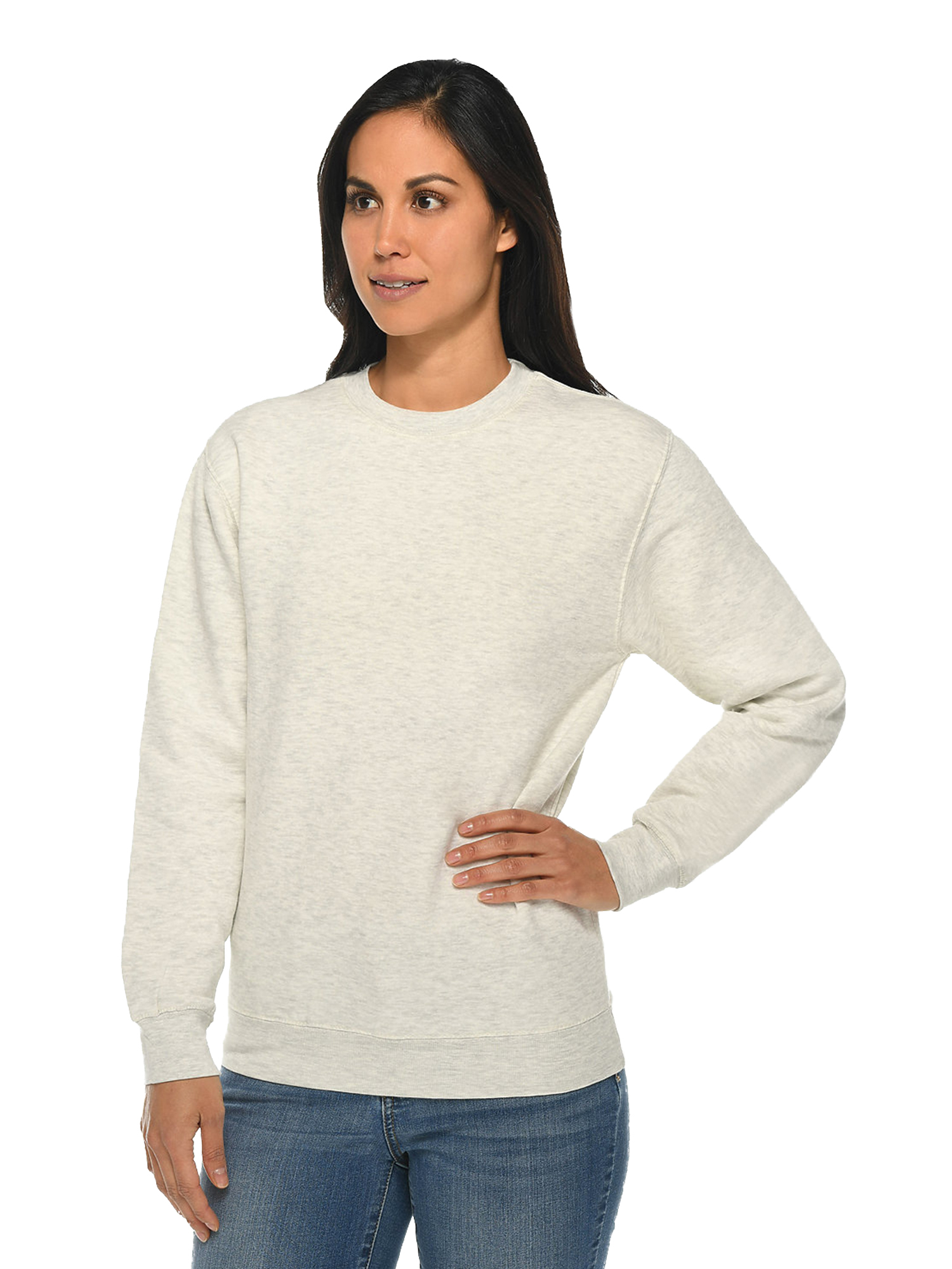 Simaier Women Sweatshirt Cotton Long Sleeve Casual Tops Plain Loose Fit