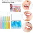thumbnail image 7 of Yellow 1.0-1.2mm Interdental Brushes, 60 Count, Push-Pull Design, Retractable for Braces, Orthodontics, and Teeth Gap Cleaning, 7 of 7