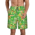 thumbnail image 1 of Fotbe St Patrick's Day6 Trajes de Baño Estampados para Hombre, Shorts de Verano de Secado Rápido, Ropa de Playa, Bañadores-3X-Large, 1 of 6