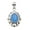 Blue Chalcedony, variant on Solid 925 Sterling Silver Pendant For Women Men, Genuine Blue Chalcedony Oval Gemstone Unique Handcrafted Pendant For Her Him