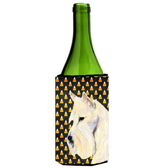 Scottish Terrier Wheaten Halloween Portrait Wine Bottle  Hugger - 24 oz.