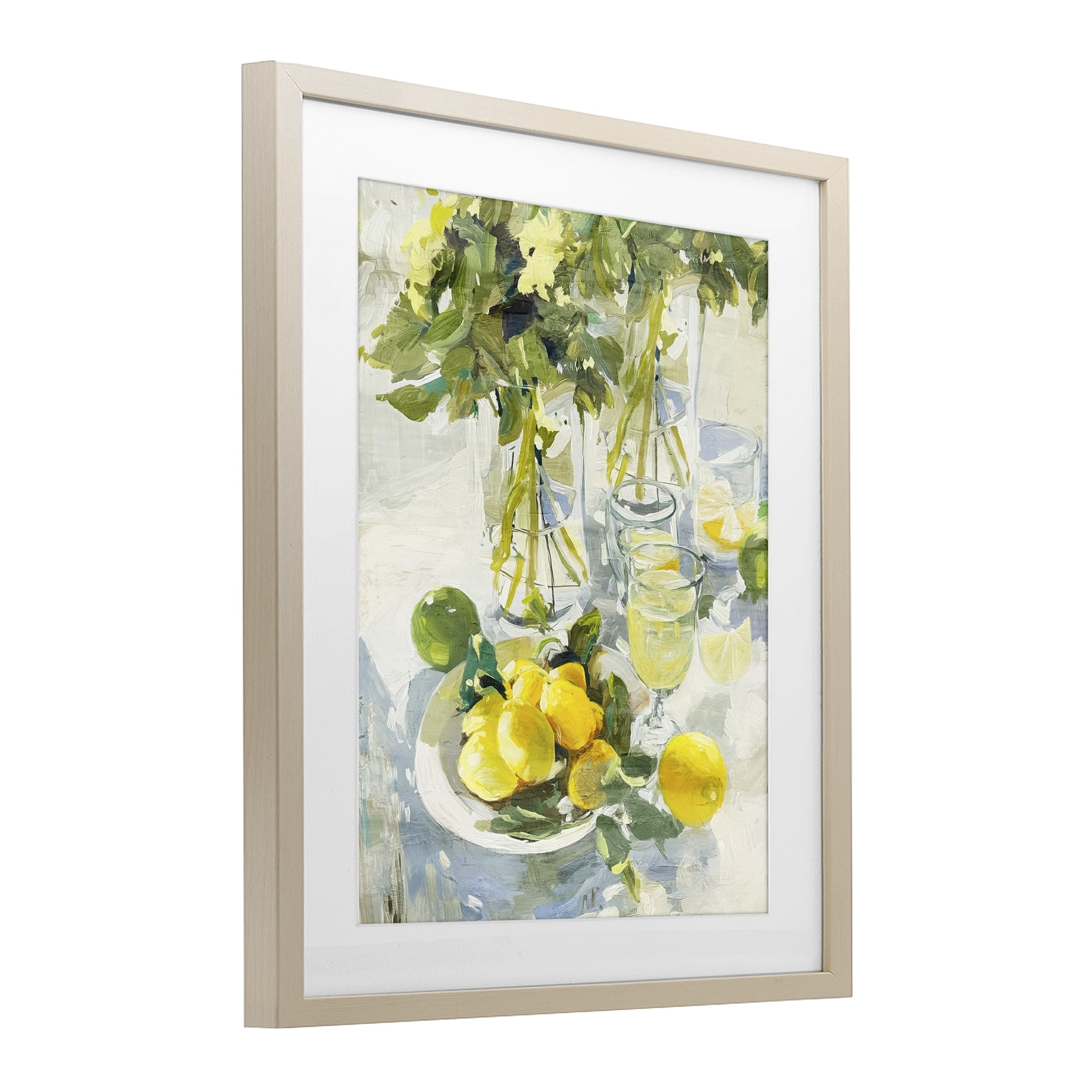 Stupell Industries Fresh Kitchen Lemons Spread Birch Framed Print Under Glass, design by Annabelle Hall