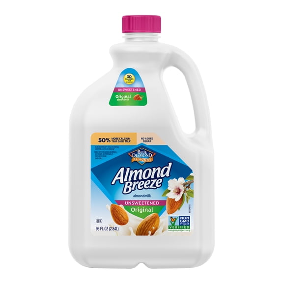 Almond Breeze Unsweetened Original Almond Milk, 96 oz