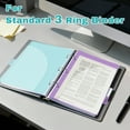 thumbnail image 4 of AGCAN 3 Ring Binder Dividers with Two Pockets, 12 Count Plastic File Dividers Binder Index Dividers with 6 Tabs, Assorted Colors, Letter Size, 4 of 8