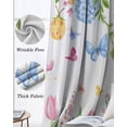 thumbnail image 3 of Pink Spring Floral Easter Blackout Curtains for Bedroom Living Room Darkening Curtains 90 Inch Farmhouse Tulip Flowers Black Out Window Curtain Privacy Window Treatment Grommet Drapes 52"x90"x2, 3 of 9