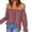 a-Pink5112, variant on FINALGANG Womens Solid Color Off Shoulder Long Sleeve Blouse Puff Sleeve Elasticated Neckline Flowy Loose Fit Casual Top For Summer Spring Daily Wear Red L