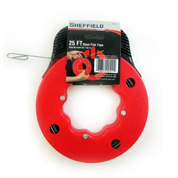 25 Ft Steel Fish Tape Electrical Puller Line Wire Wall Cable Equipment