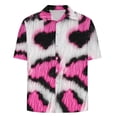thumbnail image 4 of Blusa y camisa de manga corta con cuello vuelto Camisa casual para hombre Camisa de bolos vintage de manga corta Camisas de verano de playa cubana Camisa con botones Blusa para hombre Poliéster, 4 of 5