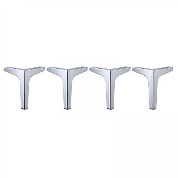 2-3 del paquete de muebles Sofá Pies Gabinete Mesa 17cm Plata 2 piezas Yotijar patas de sofá negro
