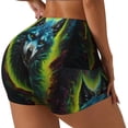 thumbnail image 1 of Fotbe Fluorescent Wolf Shorts Sin Costuras – Shorts Deportivos de Cintura Alta para Mujer, Elásticos para Gimnasio, Yoga, Running o Ciclismo-Large, 1 of 8