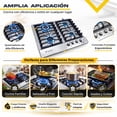 thumbnail image 2 of Parrilla Gas 4 Quemadores Empotrable Acero Inoxidable Premium Gas Lp Natural Encendido Electronico Gutstark Gutstark Home 58.5 X 51 X 11 Cm, 2 of 8