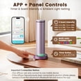 thumbnail image 4 of Ziweo Waterless Essential Oil Diffuser, Aluminum Cold Air Scent Machine for Home, App Control & 4000mAh Rechargeable Battery, 2000 Sq Ft Coverage, Purple, 4 of 10