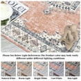 thumbnail image 7 of HOMERRY Area Rug 9' x 12' Vintage Distressed Medallion Floral Area Rug for Living Room Washable Soft Indoor Floor Carpet, Orange, 7 of 7