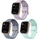 thumbnail image 1 of 3 Pack Compatible with Apple Watch Bands 45mm 44mm 42mm, Soft Silicone Replacement Strap with Classic Clasp for iWatch Series SE 7 6 5 4 3 2 1 for Wom, 1 of 5