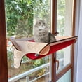 thumbnail image 2 of Cat Window Perch, Cat Window Seat, Hanging Cat Hammock, Premium Cat Furniture for Sleeping&Playing,Glass Mounted Cat Bed Shelf, Perfect for Cat Gifts - Red, 2 of 6