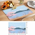 thumbnail image 6 of Nature Mountain Placemats Set of 8 Spring Blossoms Cherry Flowers Scenery Place Mats Indoor Wipeable Table Mats Washable Cloth Dining Table Placemats for Kitchen Holiday Party Home Decor 13x19 Inch, 6 of 9