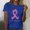 Pink, Blue, Multicolor, variant on Oplxuo Breast Cancer Shirts Women Pink Ribbon Shirt Breast Cancer Awareness T-Shirt Short Sleeve Crewneck Loose Tee Tops